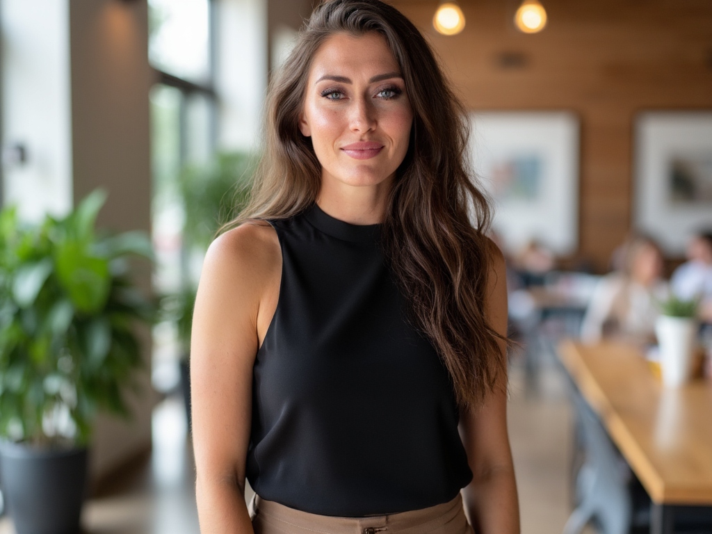 Alexandra Pohl, Founder & CEO of ChocoJava, photographed in a ChocoJava cafe